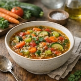 شوربة كينوا بالخضار الطازجة