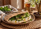 اللبنة قليلة الملح مع الخضار