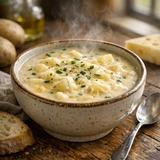 شوربة بطاطس كريمية بالجبن السويسري