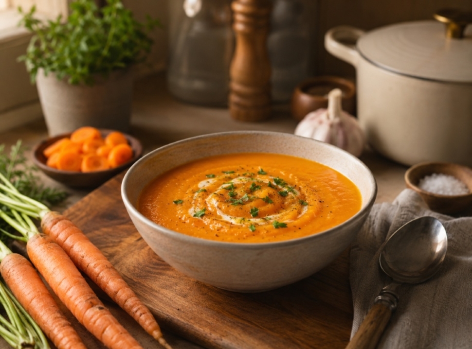 شوربة الجزر الصحية الغنية ببيتا كاروتين